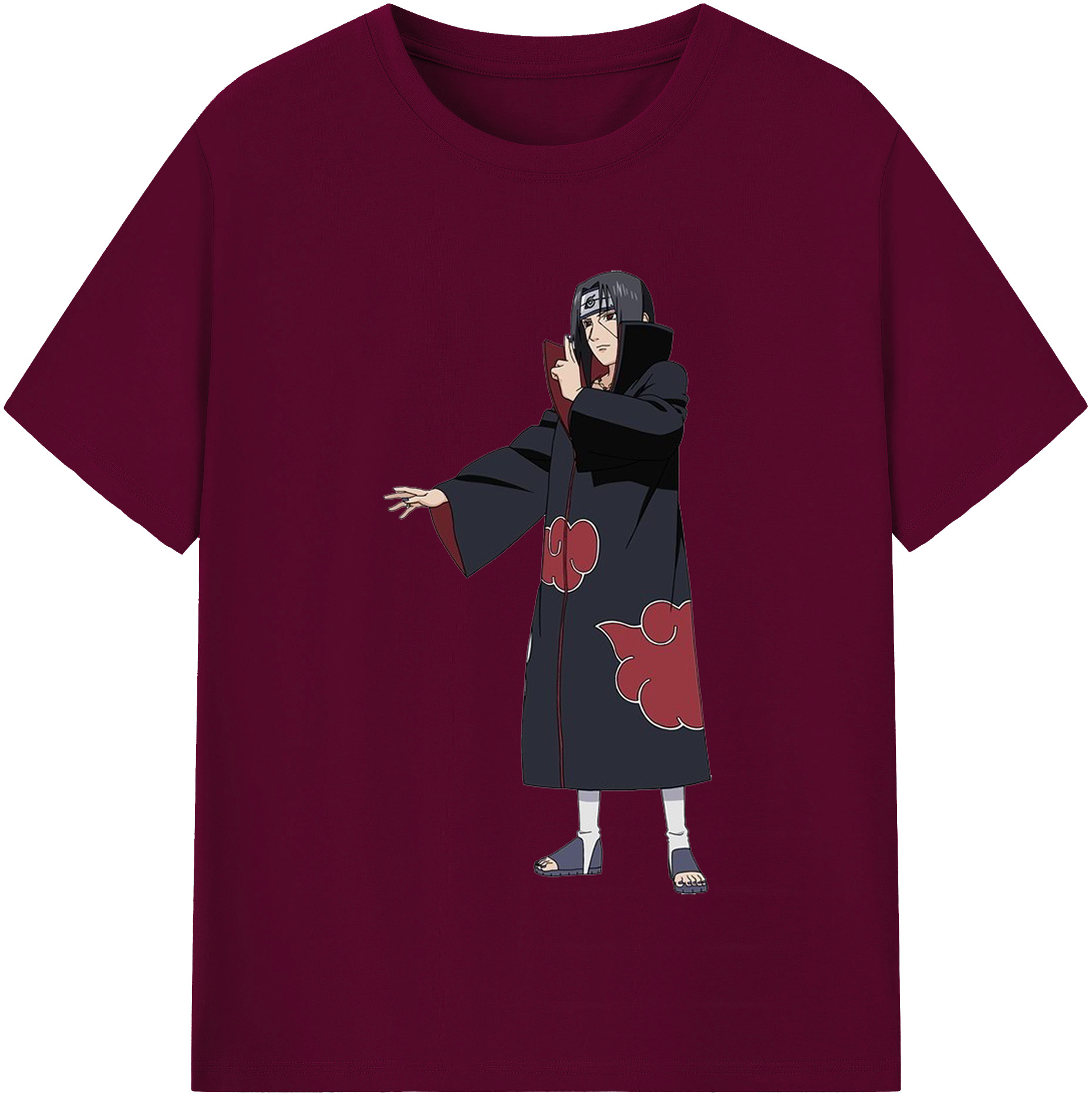 （画像用） NARUTO -ナルト- うちは イタチ Uchiha Itachi レディースカジュアルプリントTシャツ（綿100％）